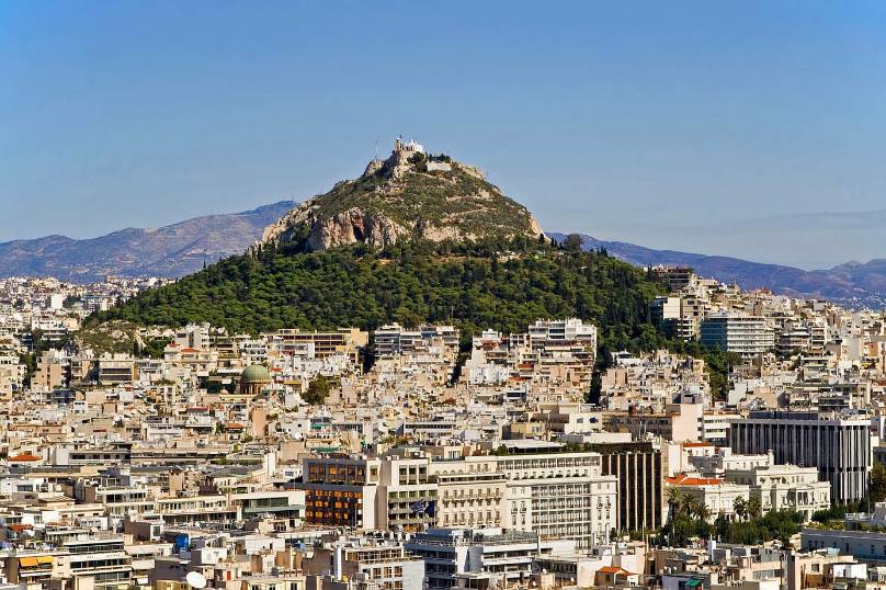 Mount Lycabetus in Athens, Greece