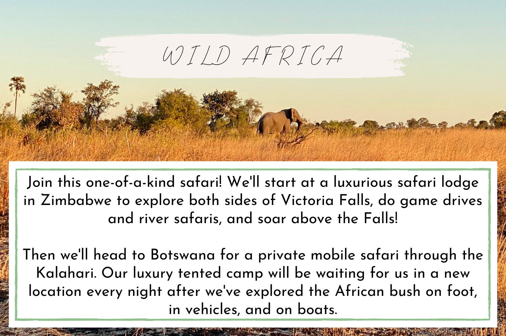 Botswana and Victoria Falls adventure
